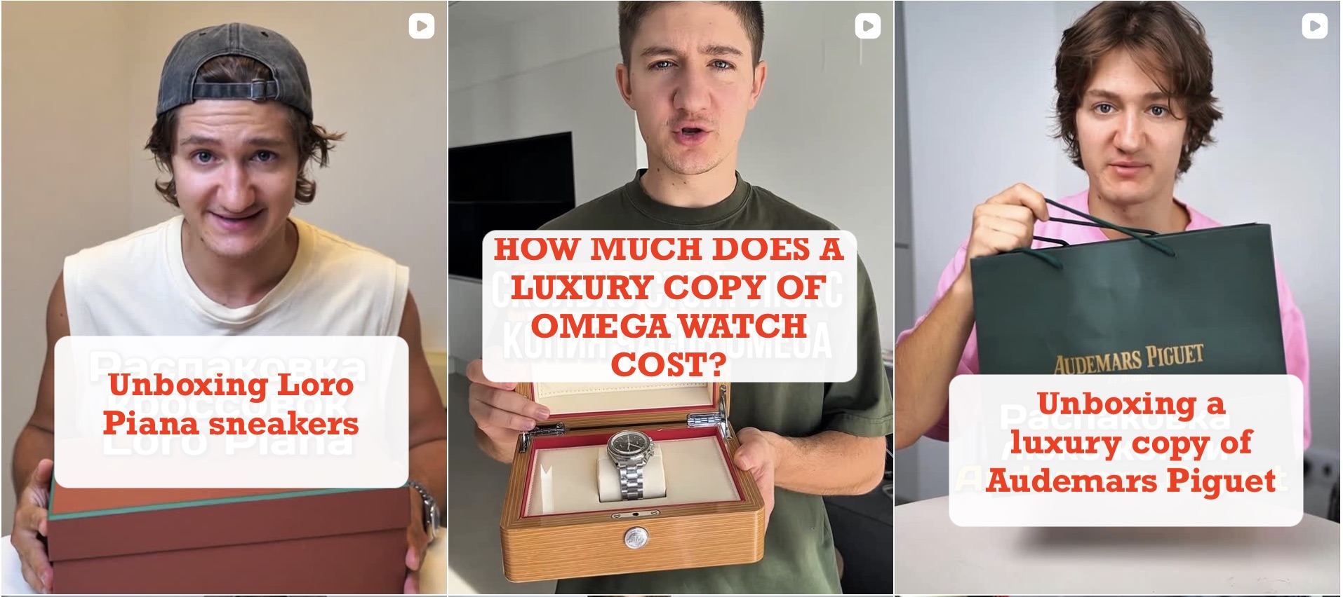 Moiseyev posts large amounts of counterfeit goods on social media